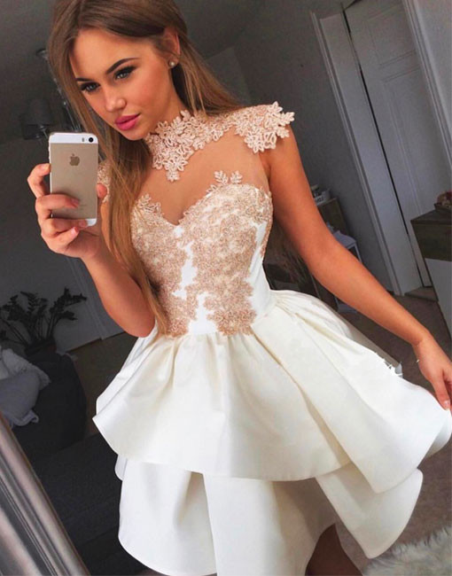 short white prom dresses 2018