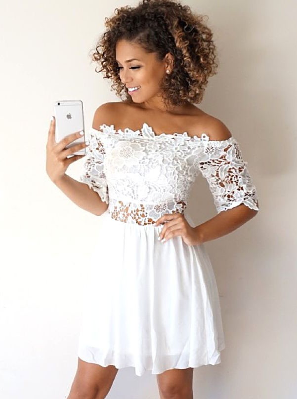 cheap white homecoming dresses