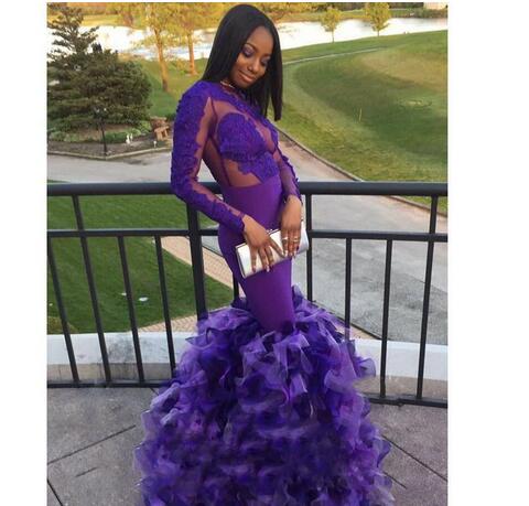 Cheap Purple Long Dress with Sleeves