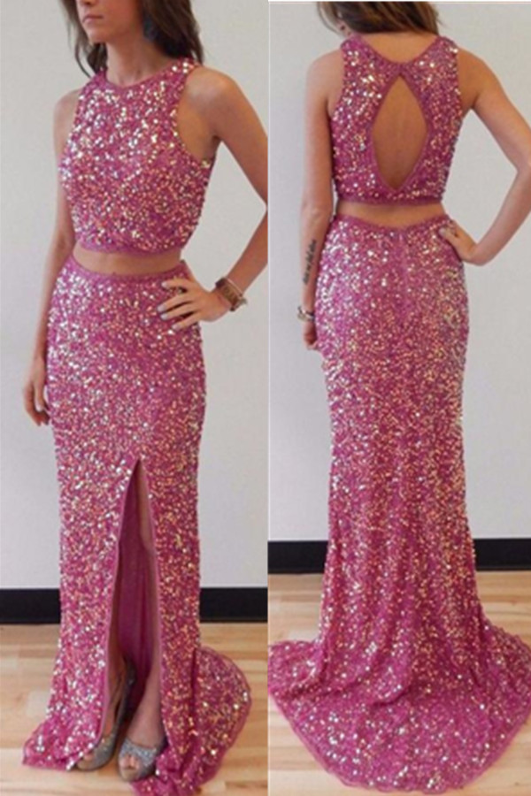 rose gold 2 piece outfit