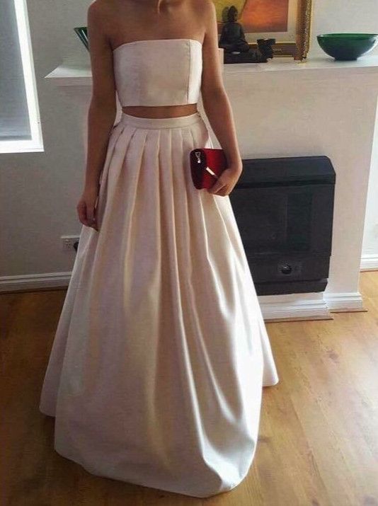 bandeau crop top prom midi dress