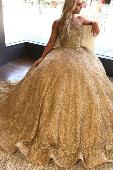 Gold Sweet 16 Dresses